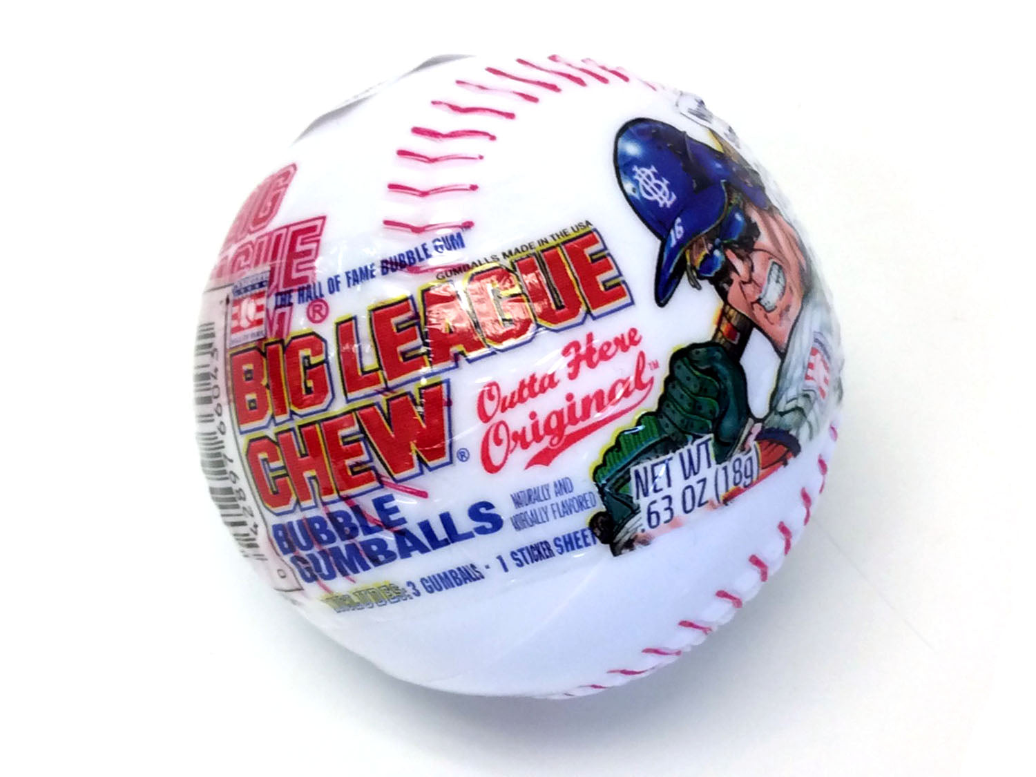 Big League Chew Bubble Gumballs, Outta Here Original - 0.63 oz