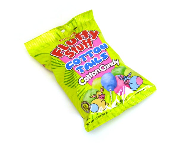 Fluffy Stuff Cotton Candy Lollipops - 48 Count