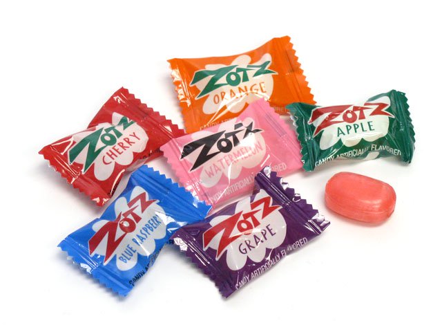 Zots Fizzy Candy 4 Piece Strip Random Flavor 