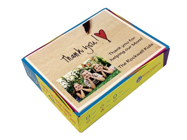 Sample Personalized Thank You Box Top