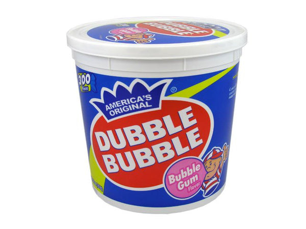 Dubble Bubble Gum Assorted - 300 Count Tub