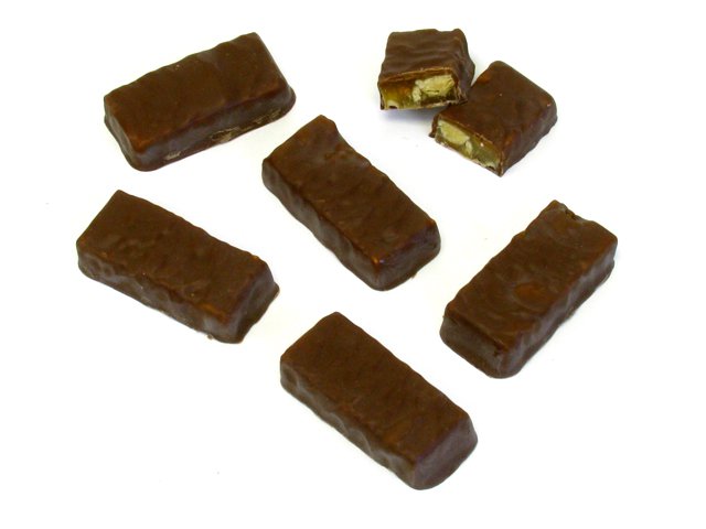 Goldenbergs Peanut Chews, Original Dark - 24 pack, 2.0 oz bars