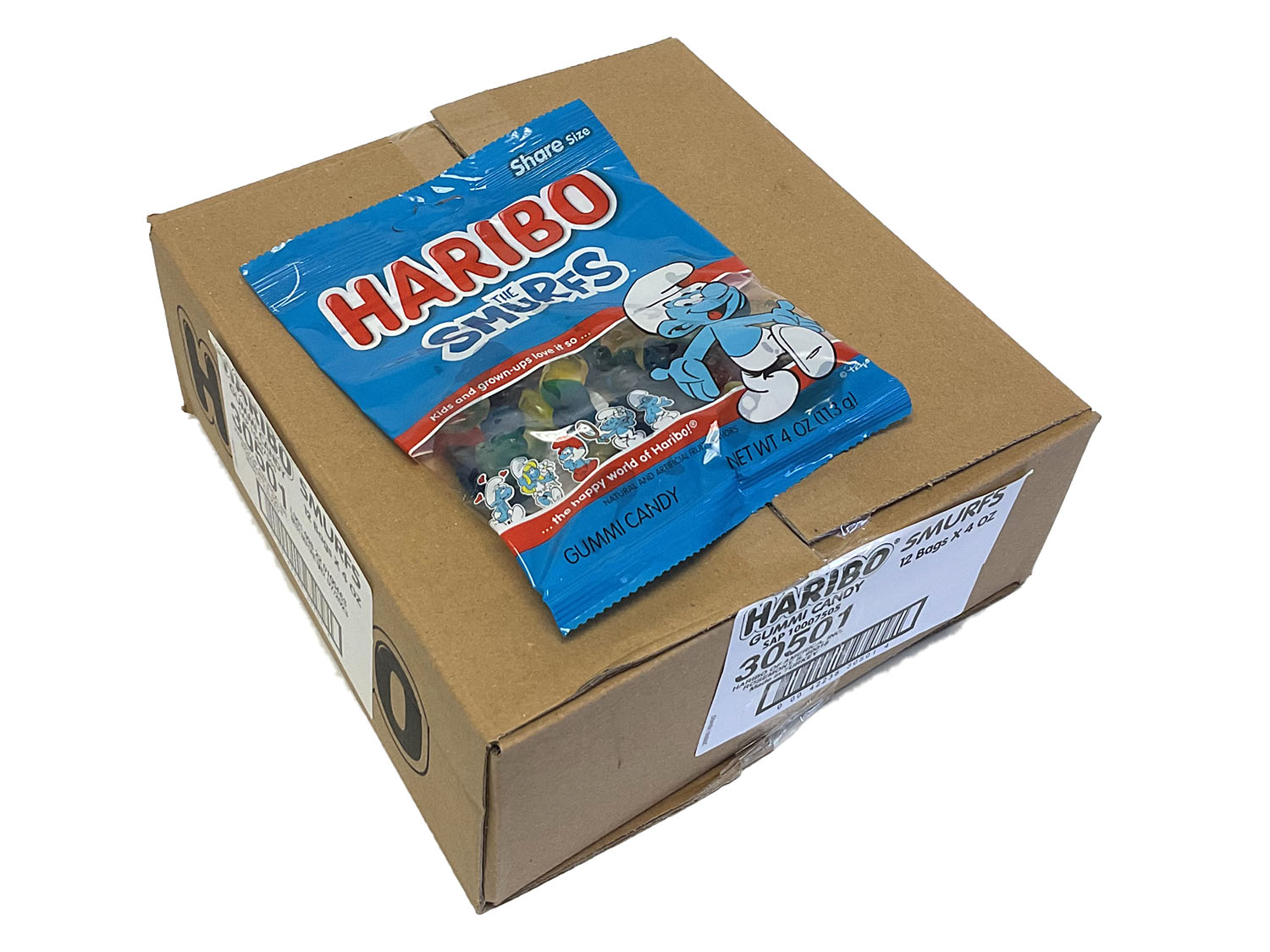 Haribo Gummi Candy, The Smurfs - 4 oz